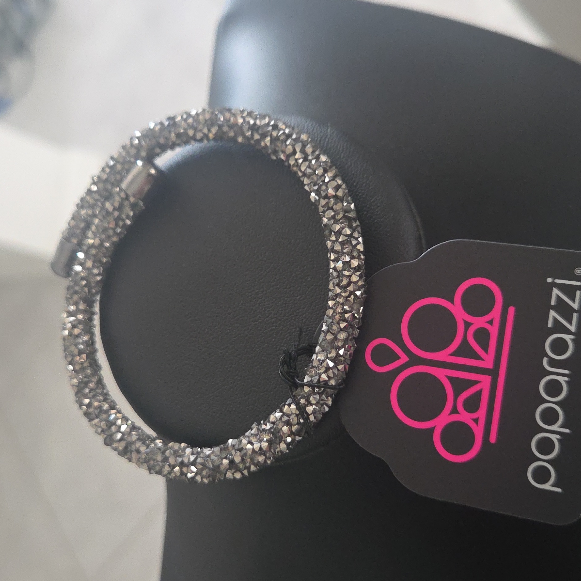 Paparazzi Black Bling Coil Bracelet Nwt
